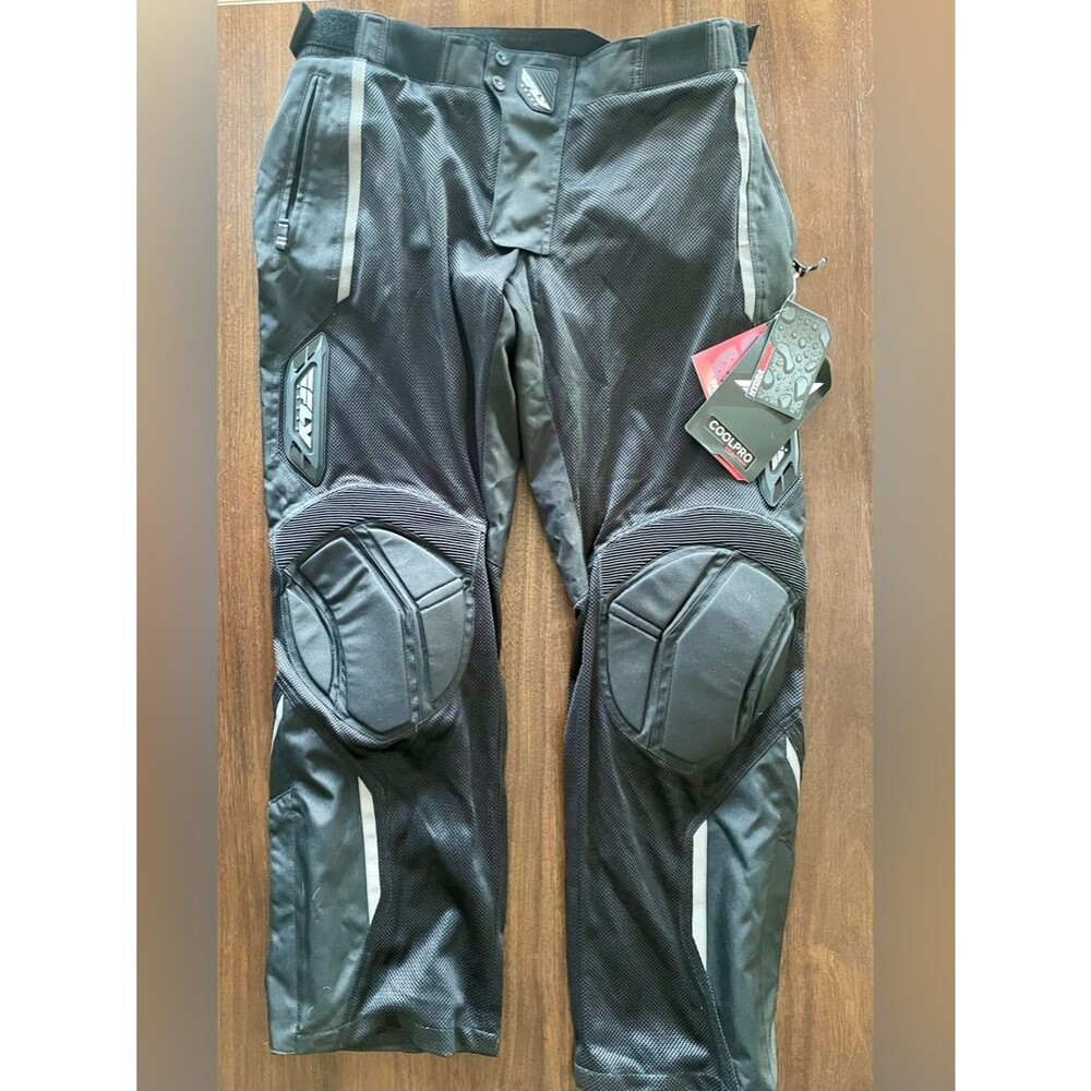 NWT - Fly Racing Men's Motorcycle Pants with Knee Armor, Black